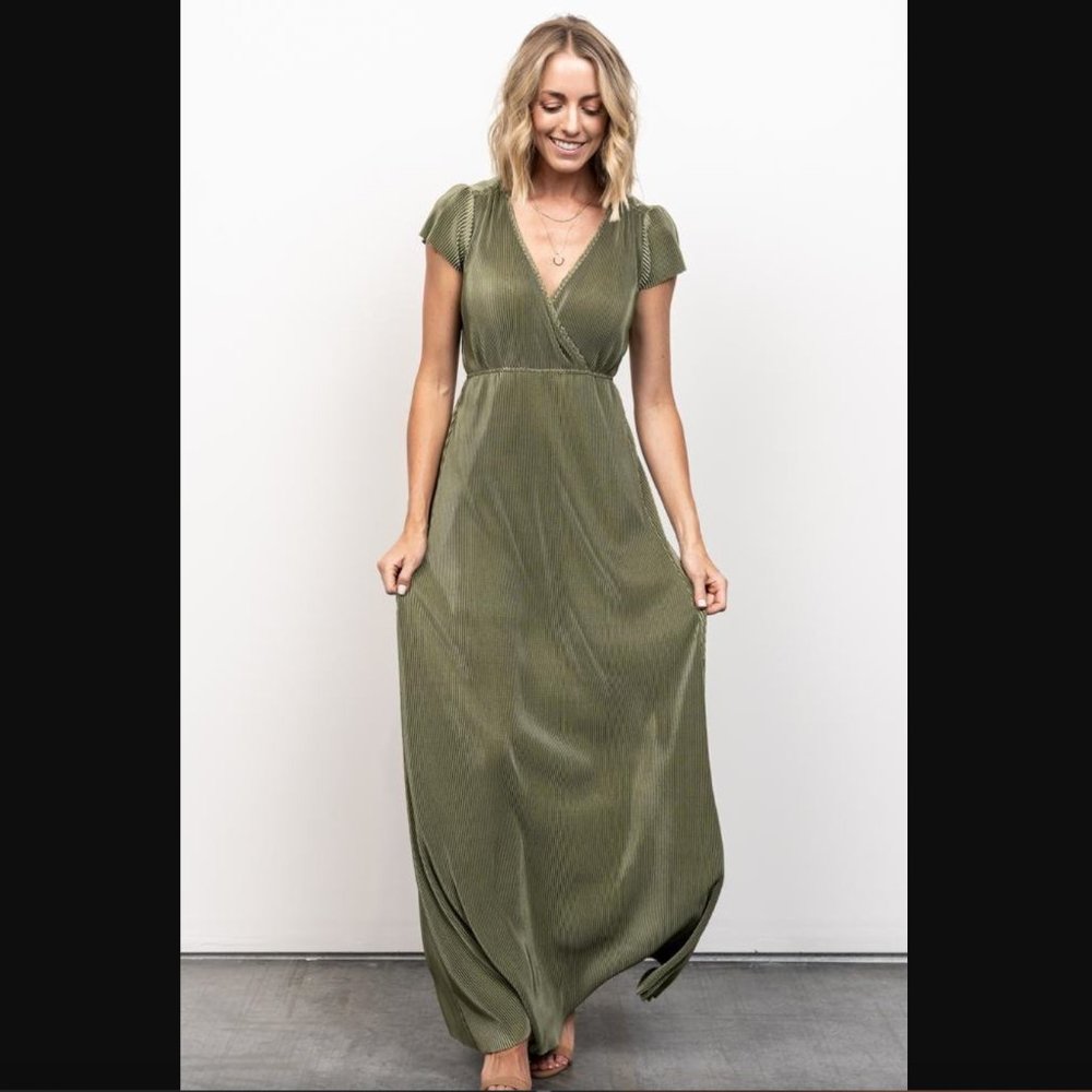 Athena Pleated Maxi Dress